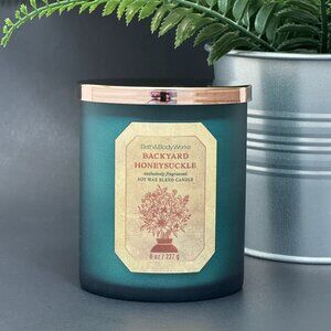 BBW Backyard Honeysuckle Bath & Body Works Single Wick Candle